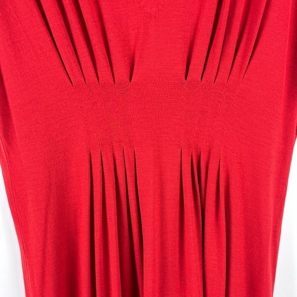 Women's Short Sleeve V-Neck Modal Dress - Picture 2 of 8